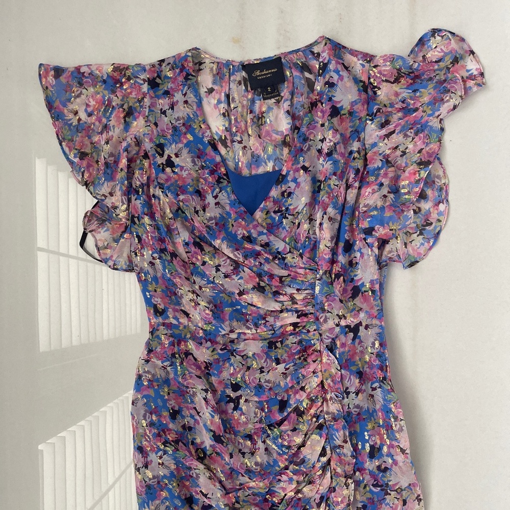 Floral Silk High Low Dress